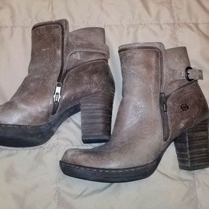 Born Gray Suede Ankle Booties